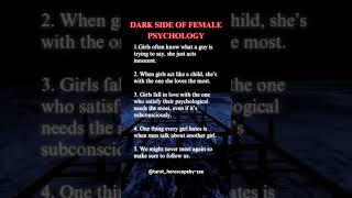 Dark female psychology facts 🧠🫀❤️‍🔥 @Tarot_horoscopeby-zee