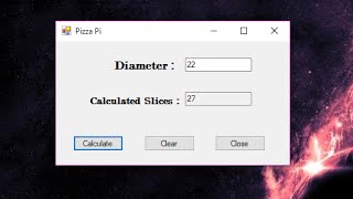 Visual Basic Tutorial #3 Pizza Pi Calculator Defining Local Variables + Source