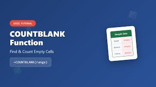 Excel COUNTBLANK Function: Count Empty Cells Like a Pro!