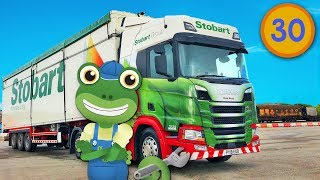 Gecko Meets A Lorry | Gecko's Real Vehicles | Trucks For Children | Learning For Kids