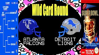 Tecmo Super Bowl | Atlanta Falcons vs Detroit Lions |Playoffs Wild Card Round|#TSBeverygamechallenge