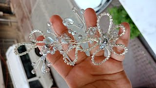 flexible side buckle bridal crown hair accessory making / diy