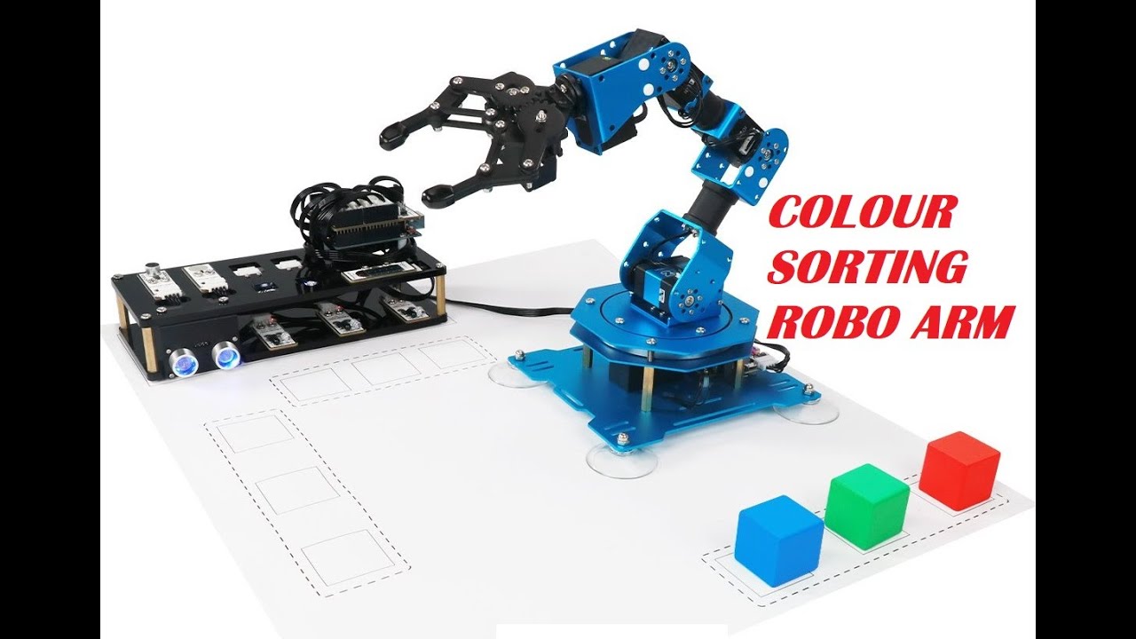 Robotic Arm - Colour Sorting Machine - YouTube