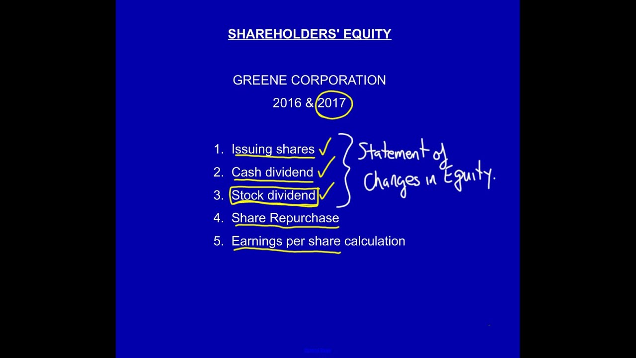 Module 11 Shareholders Equity Video 4 Youtube