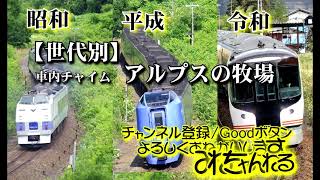 【世代別】気動車車内チャイム『アルプスの牧場』