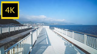 Walk tour of Yantian District Coastal Walkway in Shenzhen｜散歩深圳盐田区海滨栈道｜4K UHD ASMR