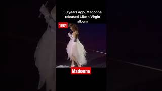 Like a Virgin Madonna 1984 MTV performance Throwback 80’s Icon Wedding Dress rolling on Stage funny