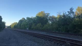 NS 4204 and 1035 leads a stacker at Milepost 123 on the Pittsburgh Line