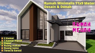 Desain Rumah Minimalis 11x9 Meter