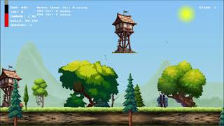 2D Platformer Tower Defense JavaScript Game