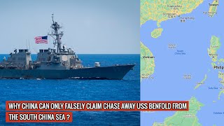 USS Benfold moves into #SouthChinaSea | China falsely claims to have chased it away !