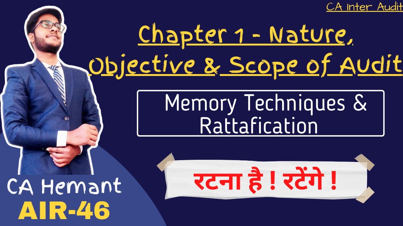 Chapter 1 Nature Objective & Scope Of Audit | CA Inter Audit Revision ...