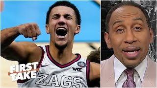 Stephen A. reacts to Jalen Suggs' incredible game-winning buzzer-beater for Gonzaga | First Take