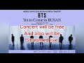 BTS 'Yet to Come' Bussan Free Concert Announcement