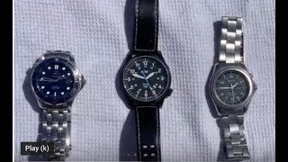 Nite watch (Icon-201) vs Omega Seamaster 300 and Seiko Kinetic