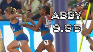 Abby Steiner Beats Jamaica in 4x100 Relay Final at the World Championships (July 23, 2022)