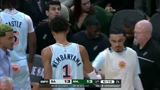 Giannis goes head-to-head vs Wemby | Clips you might have missed | NBA | Spurs vs Bucks | 08/01/2025