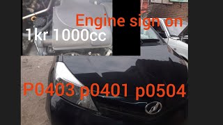 #Toyota vitz 2012 fuel average problem and engine sign on code #p0403 #p0401 p0504 problem solution