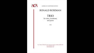 Ronald Roseman - Trio for Oboe, Trombone, and Piano