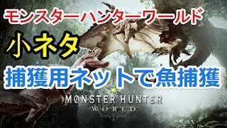 小ネタ【モンスターハンターワールド（MHW）】捕獲用ネットで魚捕獲