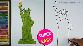 How To Draw Statue Of Liberty | Statue Of Liberty Drawing | Easy Drawing | Smart Kids Art