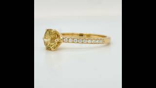 GIA-Certified 1.01 ct Fancy Brownish Greenish Yellow #diamondring