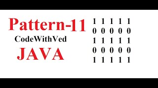 Pattern- 11|| NUMBER pattern program in java || code with ved|| pattern program with logic in java||