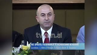 KiE pas takimeve në Tiranë, Çavusoglu vlerëson kthimin e opozitës në Kuvend - (1 Mars 2010)