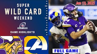 Minnesota Vikings vs Los Angeles Rams FULL GAME Jan 13, 2025 | NFC WILDCARD PlayOffs