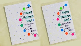 🥰White Paper FATHERS DAY Card🥰Without Glue / Easy DIY Fathers Day Card Idea🥰 Best Card for DAD