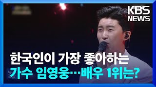 한국인이 가장 좋아하는 가수 임영웅…배우 1위는? [잇슈 컬처] / KBS  2024.06.20.