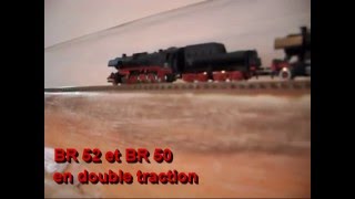 Märklin Mini-Club Z BR 52 et BR 50 en double traction