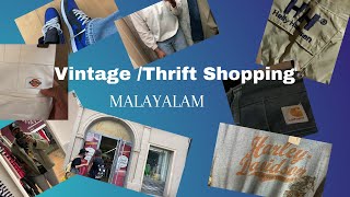 Vintage Shopping Vlog | Thrift Shopping | Men's fashion malayalam