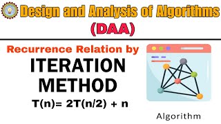 ITERATION METHOD | Iterantion Method to solve Recurrence Relation [ T(n)= 2T(n/2) + n] | Algorithm