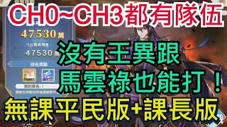 【三國志幻想大陸】司馬懿挑戰攻略｜CH0、CH1、CH2、CH3都有隊伍｜沒有王異跟馬雲祿也能有好成績｜雞腿葛格