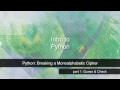 Python: Crack a Monoalphabetic Cipher, p1