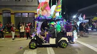 Fat tuesday parade in Galveston Texas