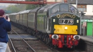 Class 40145 passes bamber bridge working 1Z79