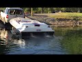 jetboat 540 idling on trailer