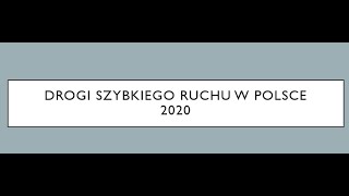 Drogi szybkiego ruchu w Polsce 2020-2030