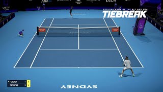 TIEBREAK - Stefanos Tstisipas Vs Roger Federer I Sydney Arena I Legendary AI (PS5)