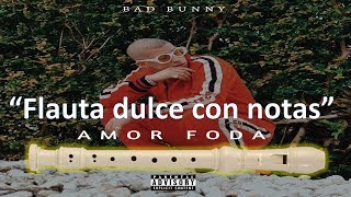 Amorfoda - Bad Bunny  | Flute cover *Flauta con notas*