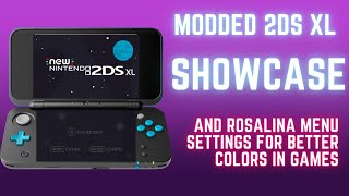 Modded 2ds xl showcase and Rosalina menu settings for better colors in games