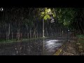 Fall asleep quickly and relieve insomnia with heavy rain at night, rain sound sleep ASMR white noise