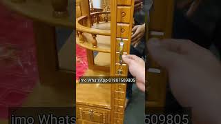 সেগুন কাঠের সিঙ্গেল আলমারি ড্রেসিং টেবিল। Teak Wood Single Cupboard Dressing Table.