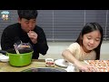 가족먹방 딸이 좋아하는 딱새우회 한가득 먹기 아빠는 라면 수다 먹방／real mukbang／eating show／korean food／asmr