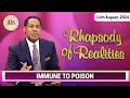 Rhapsody of Realities Daily Devotional - 11th August 2024 | Immune to Poison