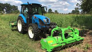 Peruzzo Flail Mower BULL 2400 (8’) Front Mount Flail Mower LS Tractor XP8101 Mowing Johnson Grass