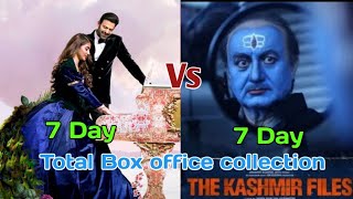 Radhe Shyam, the Kashmir files 7 days total Box office collection. box office collection . CrJ Desi.