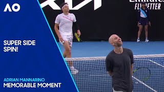 Adrian Mannarino's Seriously Spinny Volley! | Australian Open 2024